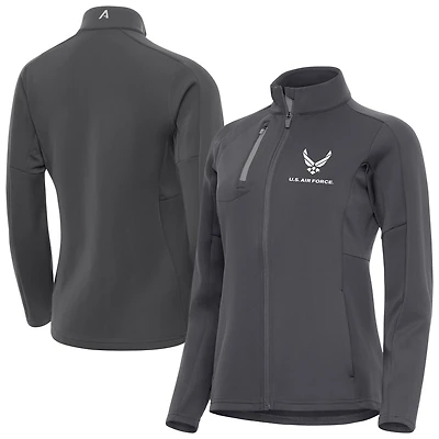 Women's Antigua Pewter Air Force Generation Full-Zip Jacket