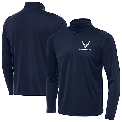 Men's Antigua Navy Air Force Tribute Quarter-Zip Pullover
