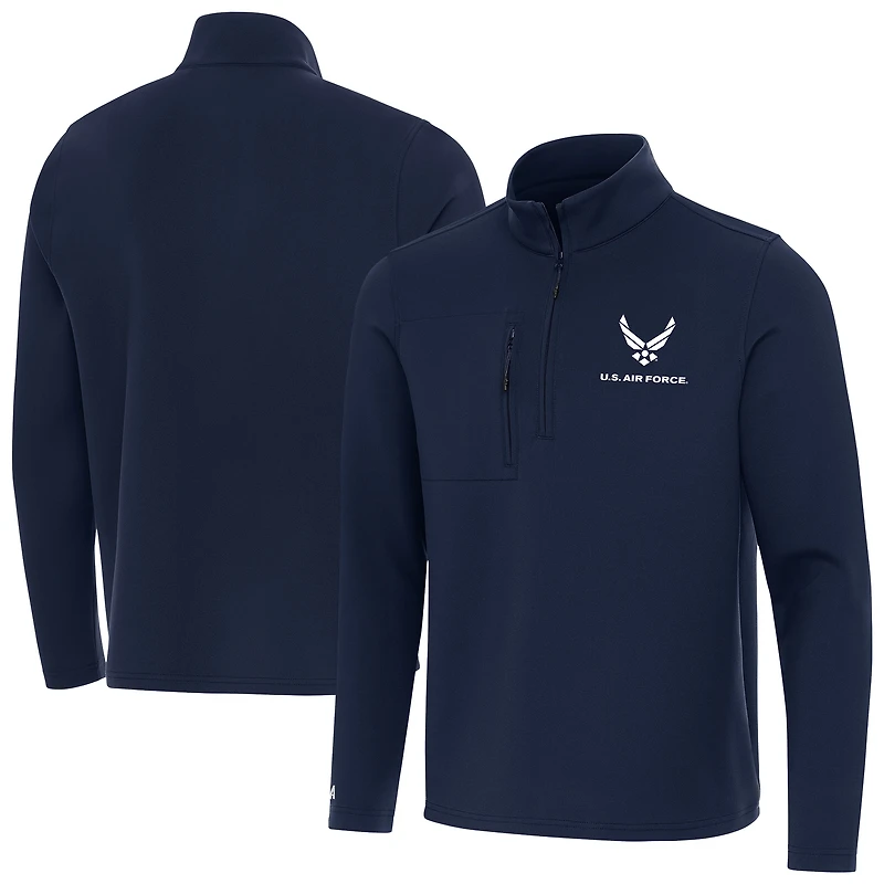 Men's Antigua Navy Air Force Insider Quarter-Zip Jacket