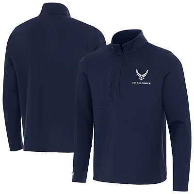 Men's Antigua Navy Air Force Insider Quarter-Zip Jacket