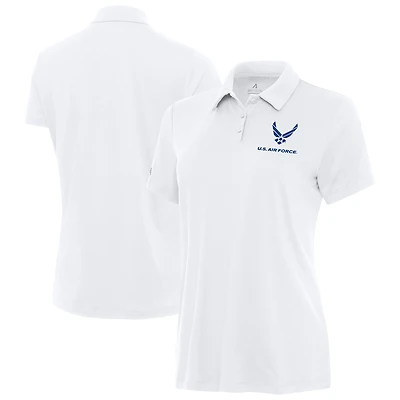 Women's Antigua White Air Force Reprocess Polo