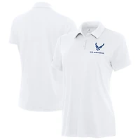 Women's Antigua White Air Force Reprocess Polo