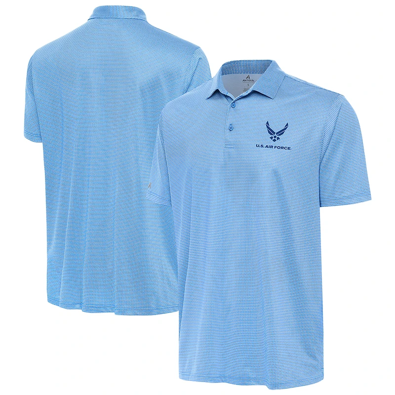 Men's Antigua Powder Blue/White Air Force Rings Polo
