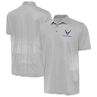 Men's Antigua Gray/White Air Force Rings Polo