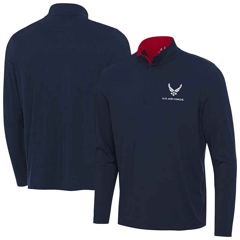 Men's Antigua Navy Air Force Content Quarter-Zip Top