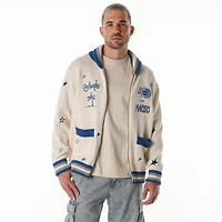 Unisex The Wild Collective Cream Orlando Magic Jacquard Full-Zip Sweater