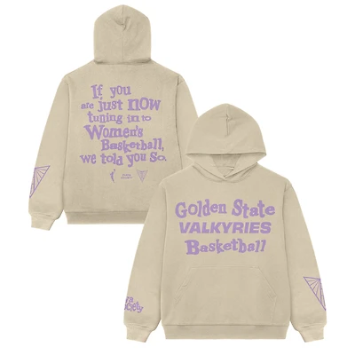 Unisex Playa Society Cream Golden State Valkyries "We Told You So" Pullover Hoodie