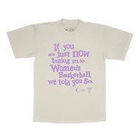 Unisex Playa Society Cream Golden State Valkyries "We Told You So" T-Shirt