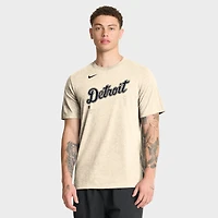 Men's Nike Natural Detroit Tigers Wordmark Tri-Blend T-Shirt