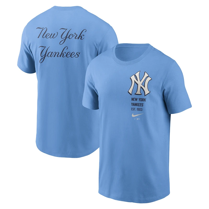 Men's Nike Light Blue New York Yankees Record Shattered T-Shirt