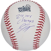 Gavin Lux Los Angeles Dodgers Autographed 2024 MLB World Series Logo Baseball with "24 WS Champs" Inscription
