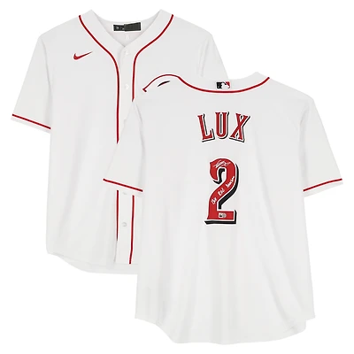 Gavin Lux Cincinnati Reds Autographed White Nike Replica Jersey with "Big Red Machine" Inscription