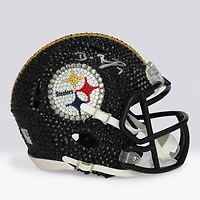 Ben Roethlisberger Pittsburgh Steelers Autographed Swarovski Crystal Riddell Speed Mini Helmet - Art by Rock On Sports