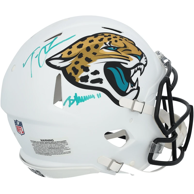 Trevor Lawrence & Brian Thomas Jr. Jacksonville Jaguars Autographed Riddell 2024 Alternate Speed Authentic Helmet