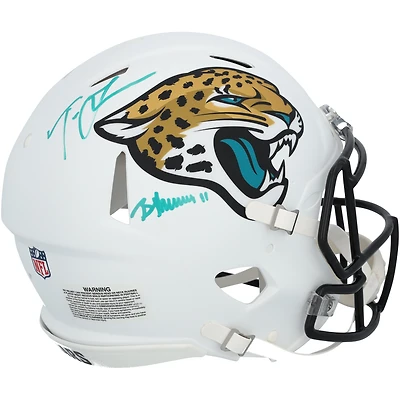 Trevor Lawrence & Brian Thomas Jr. Jacksonville Jaguars Autographed Riddell 2024 Alternate Speed Authentic Helmet