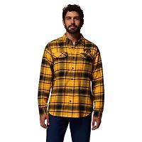 Men's Columbia  Gold Iowa Hawkeyes Flare Gun Omni-Wick Flannel Long Sleeve Button-Up Shirt