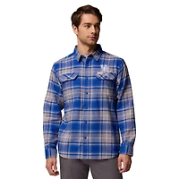 Men's Columbia  Royal Kentucky Wildcats Flare Gun Omni-Wick Flannel Long Sleeve Button-Up Shirt