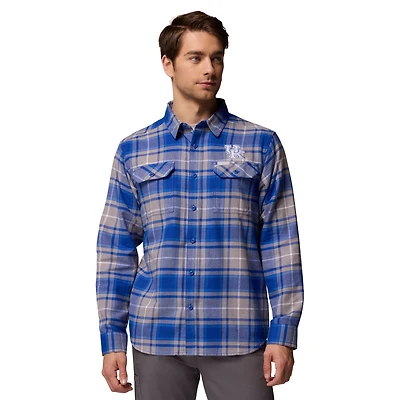 Men's Columbia  Royal Kentucky Wildcats Flare Gun Omni-Wick Flannel Long Sleeve Button-Up Shirt