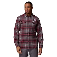 Men's Columbia  Maroon Texas A&M Aggies Flare Gun Omni-Wick Flannel Long Sleeve Button-Up Shirt