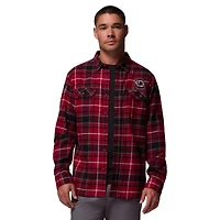 Men's Columbia  Garnet South Carolina Gamecocks Flare Gun Omni-Wick Flannel Long Sleeve Button-Up Shirt