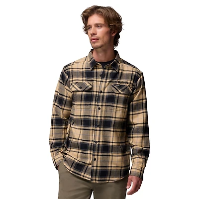 Men's Columbia  Gold Purdue Boilermakers Flare Gun Omni-Wick Flannel Long Sleeve Button-Up Shirt