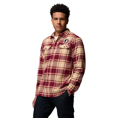 Men's Columbia  Garnet Florida State Seminoles Flare Gun Omni-Wick Flannel Long Sleeve Button-Up Shirt