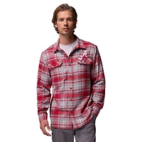 Men's Columbia  Crimson Alabama Tide Flare Gun Omni-Wick Flannel Long Sleeve Button-Up Shirt