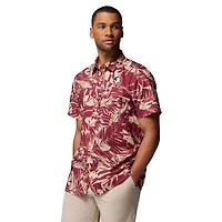 Men's Columbia Garnet Florida State Seminoles Super Slack Tide Omni-Wick Button-Up Shirt