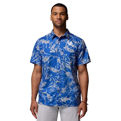 Men's Columbia Royal Kentucky Wildcats Super Slack Tide Omni-Wick Button-Up Shirt
