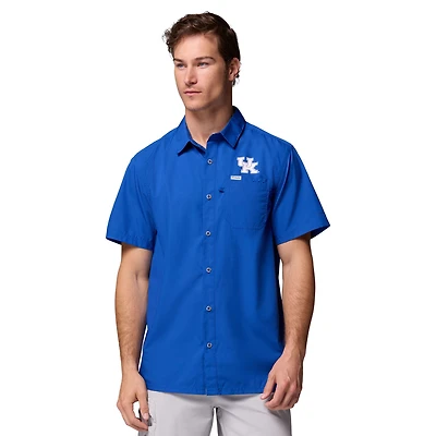 Men's Columbia Royal Kentucky Wildcats Slack Tide Camp Button-Up Shirt