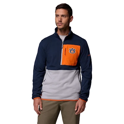 Men's Columbia Navy/Gray Auburn Tigers Hike Omni-Wick Half-Zip Pullover