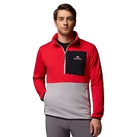 Men's Columbia Red/Gray Georgia Bulldogs Hike Omni-Wick Half-Zip Pullover