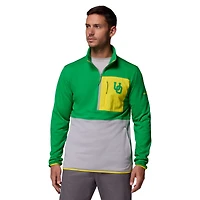 Men's Columbia Green/Gray Oregon Ducks Hike Omni-Wick Half-Zip Pullover