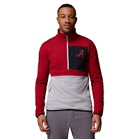 Men's Columbia Crimson/Gray Alabama Crimson Tide Hike Omni-Wick Half-Zip Pullover