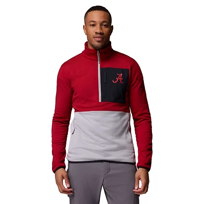 Men's Columbia Crimson/Gray Alabama Crimson Tide Hike Omni-Wick Half-Zip Pullover