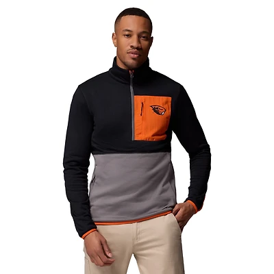 Men's Columbia Black/Gray Oregon State Beavers Hike Omni-Wick Half-Zip Pullover