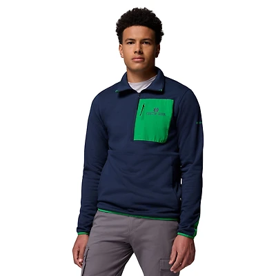 Men's Columbia Navy Notre Dame Fighting Irish Hike Omni-Wick Half-Zip Pullover