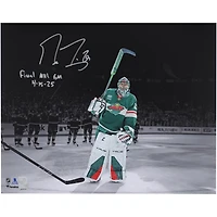 Marc-Andre Fleury Minnesota Wild Autographed 16" x 20" Final NHL Regular Season Game Spotlight Photograph with "Final NHL GM 4/15/25" Inscription