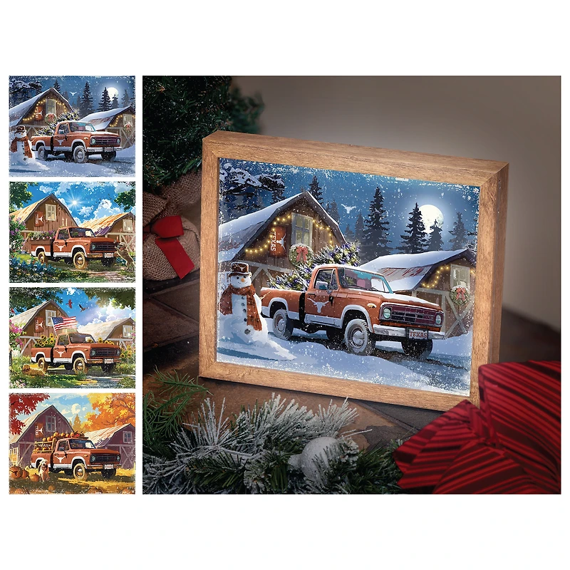 Texas Longhorns 12" x 11" Four Seasons LED Light Box