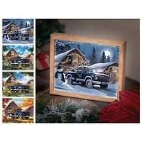 West Virginia Mountaineers 12" x 11" Four Seasons LED Light Box