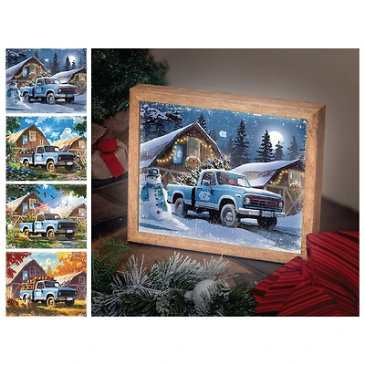 North Carolina Tar Heels 12" x 11" Four Seasons LED Light Box