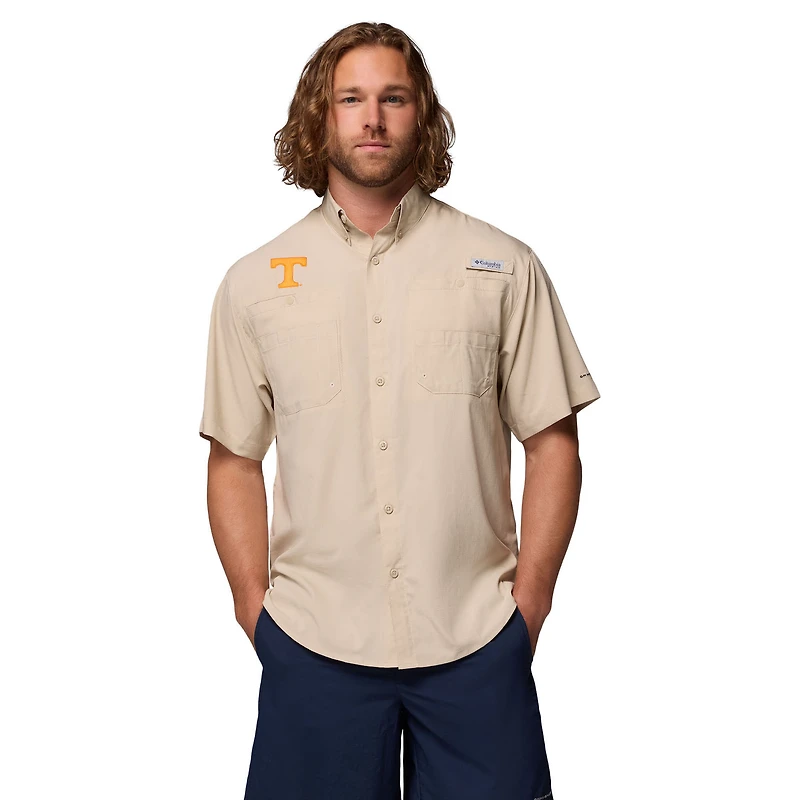 Men's Columbia Tan Tennessee Volunteers Tamiami Omni-Shade Button-Down Shirt