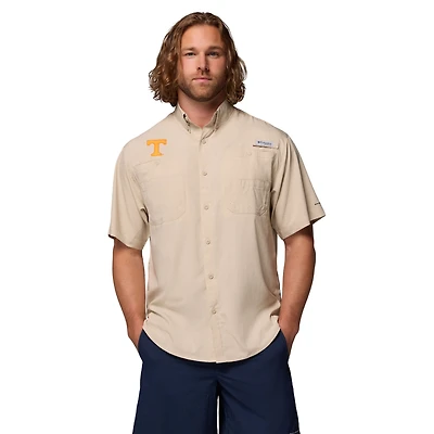 Men's Columbia Tan Tennessee Volunteers Tamiami Omni-Shade Button-Down Shirt