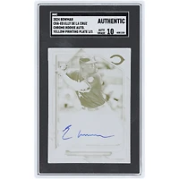 Elly De La Cruz Cincinnati Reds Autographed 2024 Bowman Printing Plate #CRA-ED #1/1 SGC Authenticated Auto 10 Rookie Card