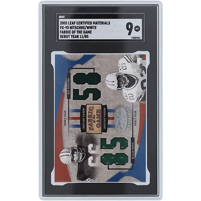 Reggie White & Ray Nitschke 2005 Leaf Certified Dual GU Relics #FG-95 #11/85 SGC Authenticated 9 Card