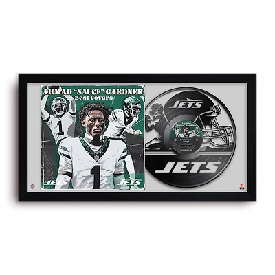 Ahmad Sauce Gardner New York Jets 14" x 26" Framed Art Vinyl Album Print
