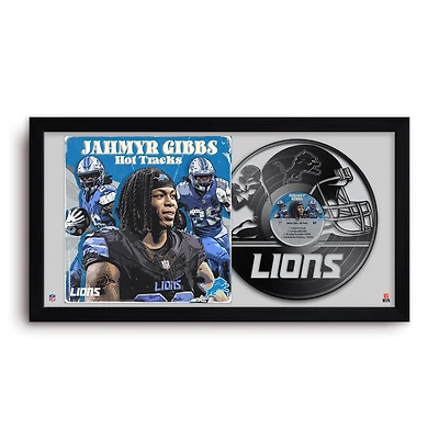Jahmyr Gibbs Detroit Lions 14" x 26" Framed Art Vinyl Album Print