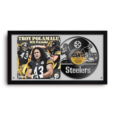 Troy Polamalu Pittsburgh Steelers 14" x 26" Framed Art Vinyl Album Print