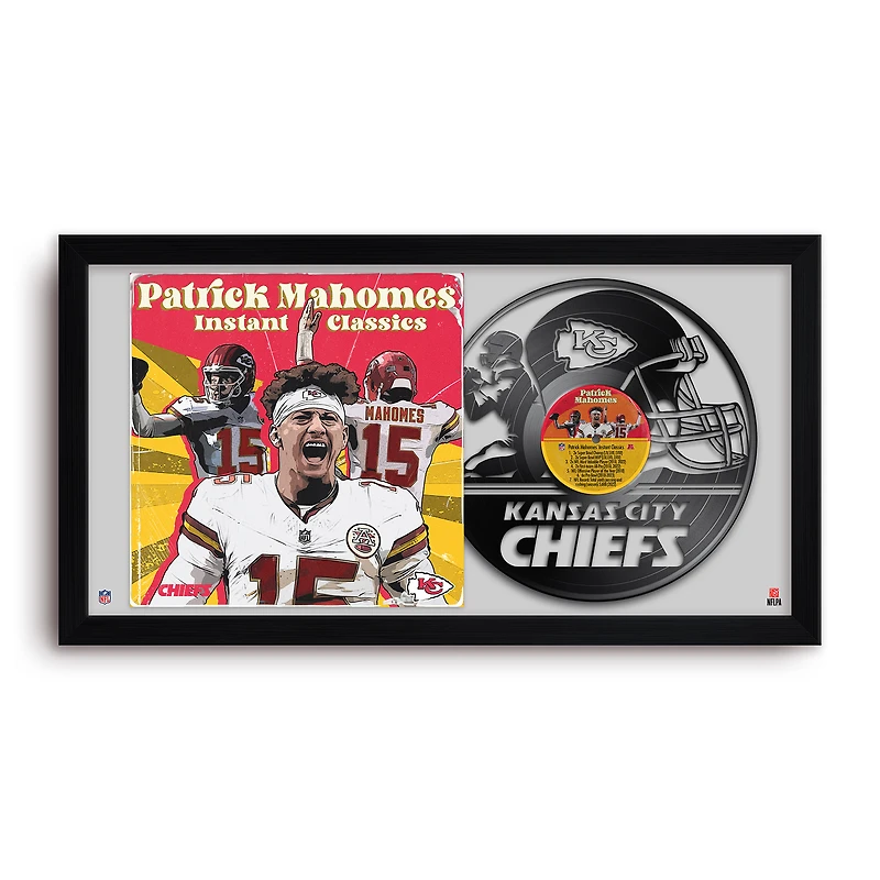 Patrick Mahomes Kansas City Chiefs 14" x 26" Framed Art Vinyl Album Print