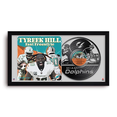 Tyreek Hill Miami Dolphins 14" x 26" Framed Art Vinyl Album Print